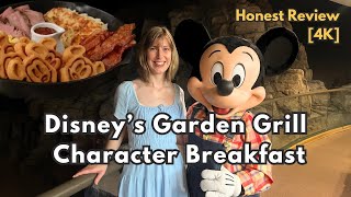 Disneys Garden Grill Character Breakfast in Epcot 4K Disney Dining Review Disney World Vlog 2024 [upl. by Amalie]