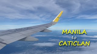 Manila to Caticlan flight  Wing view  BENAllAccess [upl. by Anikes]