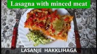 Lasagna with minced meat Lasanje hakklihaga [upl. by Rayna]