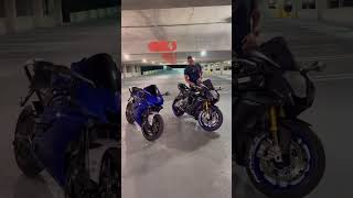 R1 vs R6 crazy exhaust🔥  youtubeshorts shorts shortfeed motovlog r1 r6 superbike ktmrc390 [upl. by Ayt]