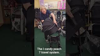 Just fold series The icandy peach 7 travel system stroller howtofold pram icandy baby [upl. by Finegan]