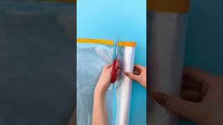 PreTaped Masking Film Paint Adhesive Protective Film Roll for Covering Protecting [upl. by Yevoc]