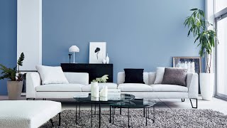 Beautiful Light Blue Walls Living Room Design Ideas  Home Interior Design [upl. by Wardlaw661]