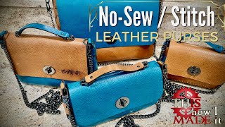 NoSew Leather Purse Set Laser and Cricut Maker [upl. by Pirnot]