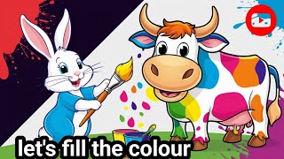 lets learn how to fill the colour in animals 😂 colour in animals DoubleColour [upl. by Laforge]