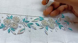 Blouse back design  Blouse designs  aariembroidery20 aariwork [upl. by Mahan]