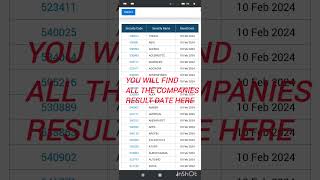 How to find company result date  company ke results kaise dhunde  bse [upl. by Oric580]