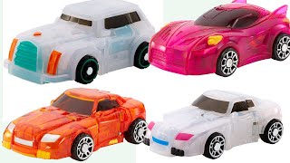 New Mecard Transforming Cars 3 2 1 Mecardimals GO Mothton Fion Crang Manatari Huge Collection [upl. by Onirefes986]