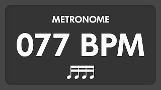 77 BPM  Metronome  16th Notes [upl. by Nahtad]