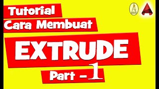 Tutorial Cara Membuat Extrude Pada Autocad  Part 1   HOW TO EXTRUDE SOLID IN AUTOCAD [upl. by Monteria432]