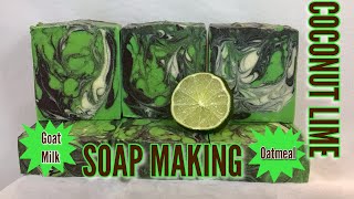 MAKING Goat Milk SOAP‘Coconut Lime’NO TALKING coldprocesssoapgoatsoap soapsoaping 🫧 [upl. by Terina]