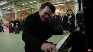 Henri Herbert Rocks The St Pancras Public Piano [upl. by Nyrrek823]