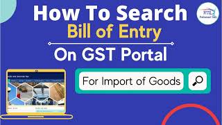 how to search bill of entry for import of goods on GST Portal  import of goods in India [upl. by Prior352]