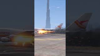 Boeing 747 engine fire Emergency landing [upl. by Galloway963]