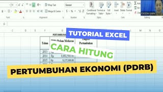 Cara Mudah Menghitung Tingkat Pertumbuhan Ekonomi PDRB atau PDB dengan Ms Excel II Pejuang Skripsi [upl. by Klara237]