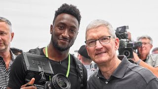 Marques Brownlee MKBHD Meets Tim Cook 😲🍎 [upl. by Arabeila942]