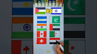 Right ✔️ Palestine VS Wrong ❌ Israel Support Countries Flag Drawing flag palestine israel [upl. by Naloc]