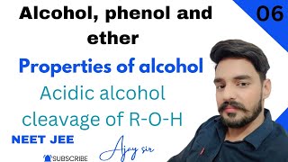 Alcohol phenol and ethers class 12 organic chemistry 06  chemical reactions of alcohol  NEET JEE [upl. by Mateusz]