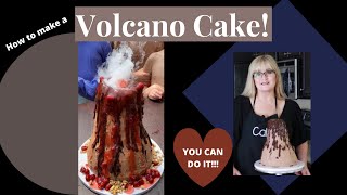 How to make a Volcano Cake l Beginner Cake Decorating Tutorial l Step by Step [upl. by Bald]