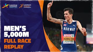 Mens 5000m Final  Munich 2022  Jakob Ingebrigtsen [upl. by Tammara]