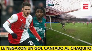 NO SE PUEDE CREER el GOL que le sacaron a SANTIAGO GIMÉNEZ El CHAQUITO casi marca  Eredivisie [upl. by Kynthia938]