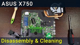 Asus X750 Disassembly Fan Cleaning and Thermal Paste Replacement Guide [upl. by Trebbor]