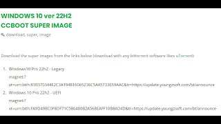 Download FREE Official Windows 10 22H2 Super Image CCBOOT 2024 [upl. by Ihcur207]