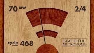 70 BPM 24 Wood Metronome HD [upl. by Philomena]