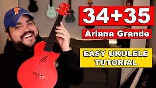 3435  Ariana Grande Easy Ukulele Tutorial [upl. by Benjamin828]