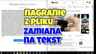 Konwersja nagrania z pliku m4a na tekst [upl. by Hamal]