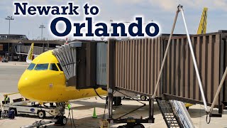 Full Flight Spirit Airlines A321 Newark to Orlando EWRMCO [upl. by Yer]