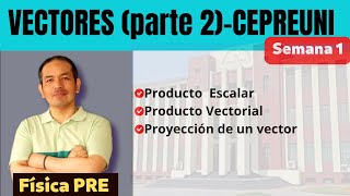 Producto de vectores CepreUNI semana 1 [upl. by Inirt]