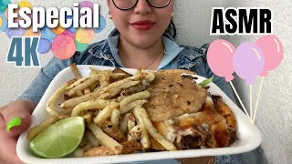 ASMR español comiendo gordita de suadero con queso y papas 😋 [upl. by Nimoynib466]