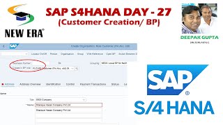 SAP S4HANA Day 27 By Deepak Gupta Customer Creation with Invoice [upl. by Einej]