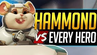 Overwatch HAMMOND vs Every Hero  Wrecking Ball  All Counters Strengths amp Weaknesses [upl. by Neerahs]