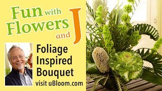 How to Arrange Flowers Weave a Palm Leaf into a Nautilus Shell amp Foliage Bouquet [upl. by Laforge579]