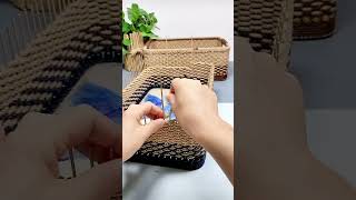 Large Storage Basket with Hemp Rope handmade diy diyropebasket [upl. by Swen]