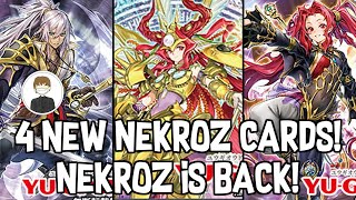 4 NEW NEKROZ CARDS NEKROZ IS BACK YuGiOh [upl. by Kyd747]