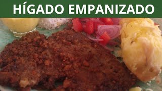 Hígado empanizado frito receta fácil y muy deliciosa 😋 [upl. by Magill209]