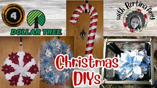 4 Dollar Tree Christmas Decor DIYs [upl. by Nicodemus]