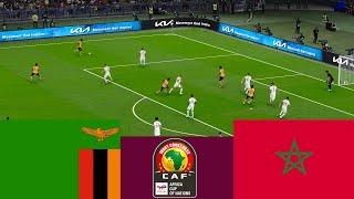 زامبيا 0 vs 2 المغرب مباشر CAF 2024  محاكاة ألعاب الفيديو PES 2021 [upl. by Levon637]