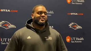 UTSA DL Joe Evans Post Practice Interview 121323 [upl. by Whetstone]