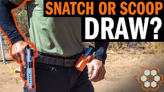 Holster Draw Techniques Snatch or Scoop Draw [upl. by Nennek]