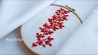 Hand Embroidery Red Pops Embroidery  Needle Work [upl. by Rekoob50]