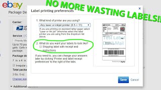 How To Prevent eBay Postage Labels From Printing Tracking amp Instructions on Bottom Half of Page [upl. by Elvis907]