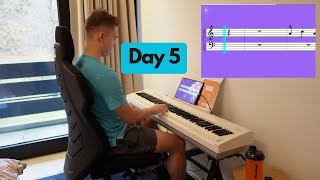 Beginner Learning Piano Using Simply Piano – Day 5 [upl. by Carola]