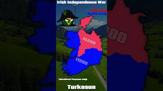 Irish Independence War mapping geotuber ireland uk independence shorts trending [upl. by Atinrahs]