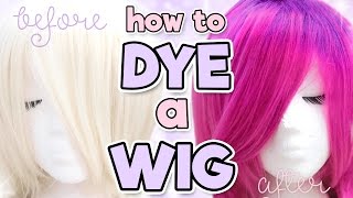 HOW TO DYE A SYNTHETIC WIG  Alexas Wig Series 7 [upl. by Hellman]