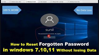 How To Reset Forgotten Password In Windows 10 Without Losing Data  Without Disk amp USB from Command [upl. by Akciret345]