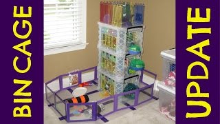 TripleDecker Hamster Bin Cage UPDATE by HAMMY TIME [upl. by Mullane]